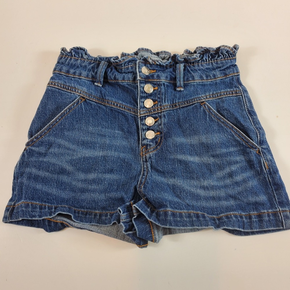 Wild Fable Women's Jeans Shorts 6 Paperbag Waist High Rise Button Fly